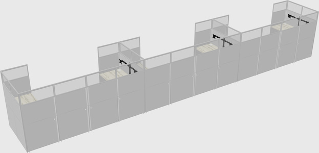 U-shaped cubicle