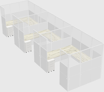 U-shaped cubicle