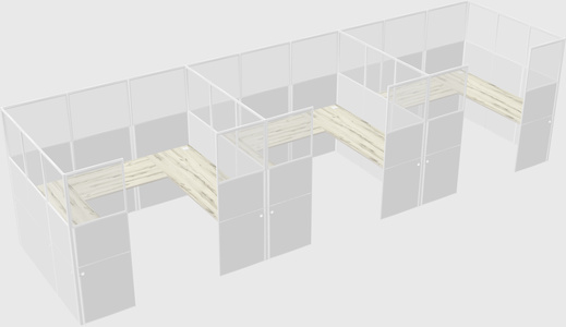 U-shaped cubicle