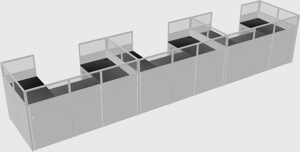 U-shaped cubicle