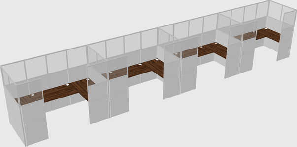 U-shaped cubicle