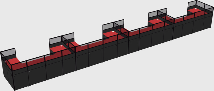 U-shaped cubicle