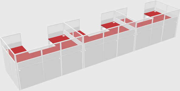 U-shaped cubicle