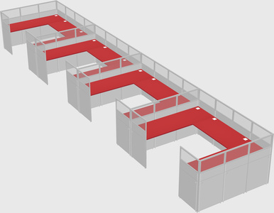 U-shaped cubicle