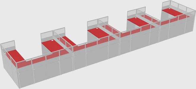 U-shaped cubicle