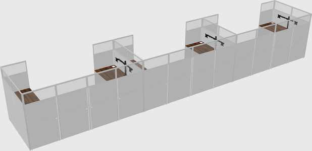 U-shaped cubicle