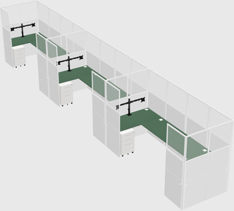 U-shaped cubicle