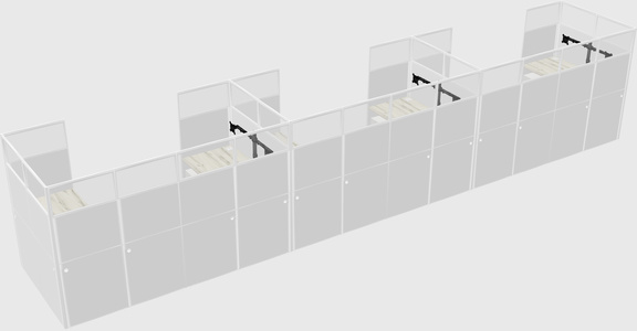 Cabine en u