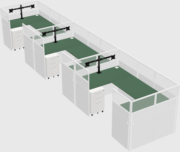 U-shaped cubicle