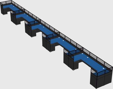 U-shaped cubicle