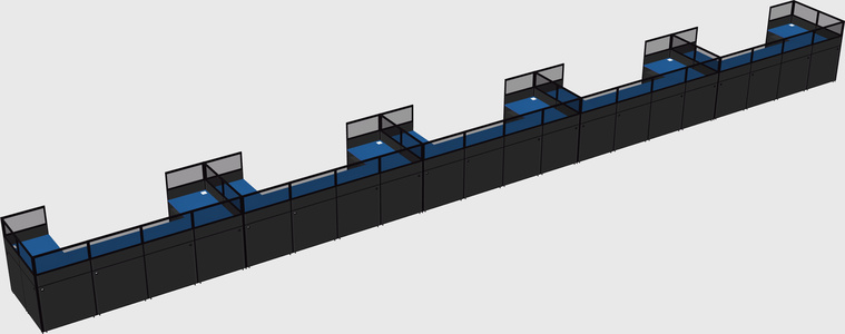 U-shaped cubicle