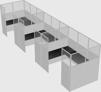 U-shaped cubicle