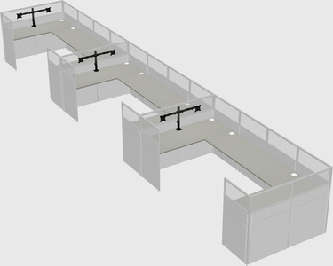 U-shaped cubicle