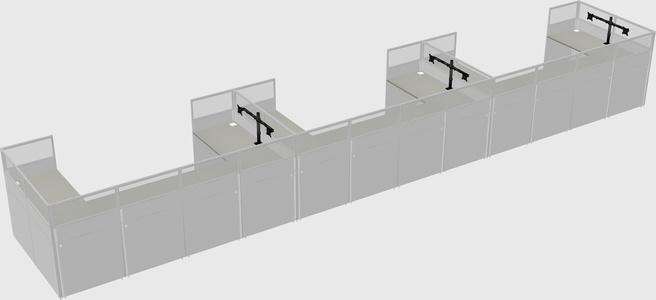 U-shaped cubicle