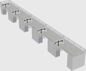 U-shaped cubicle