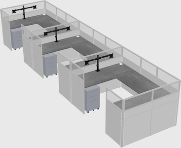 U-shaped cubicle