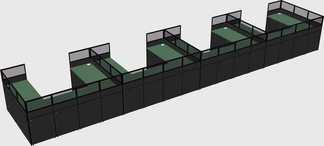 U-shaped cubicle