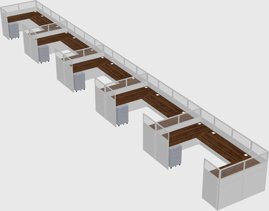 U-shaped cubicle
