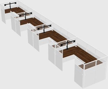 U-shaped cubicle