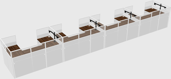 U-shaped cubicle