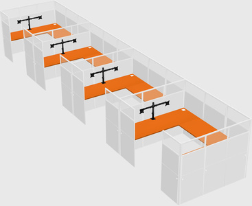 U-shaped cubicle