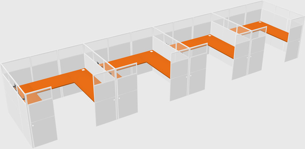 U-shaped cubicle