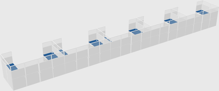 U-shaped cubicle