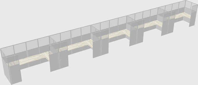 U-shaped cubicle