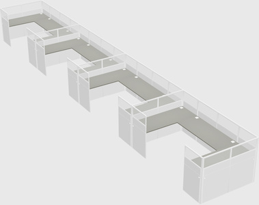 U-shaped cubicle