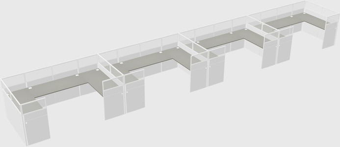 U-shaped cubicle