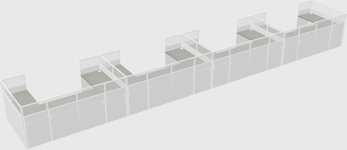 U-shaped cubicle