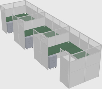 U-shaped cubicle