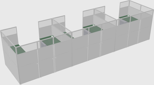 U-shaped cubicle