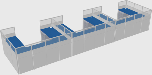 U-shaped cubicle