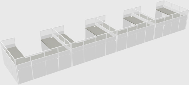 Cabine en u