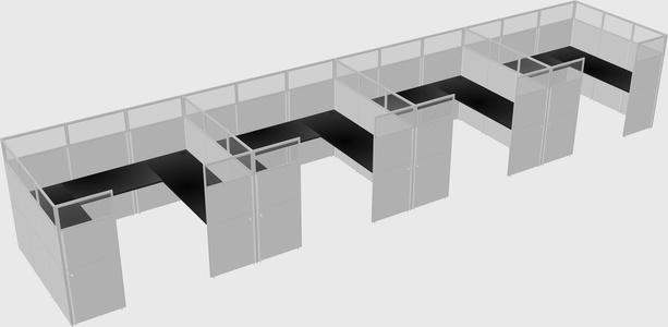 U-shaped cubicle