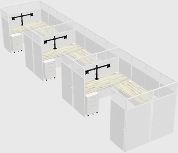 U-shaped cubicle