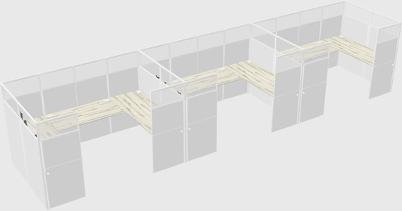 U-shaped cubicle
