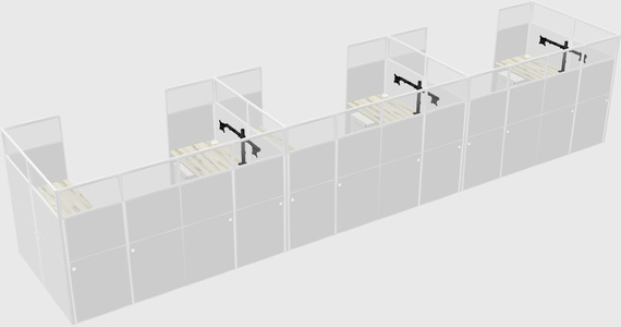 U-shaped cubicle