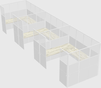 Cabine en u