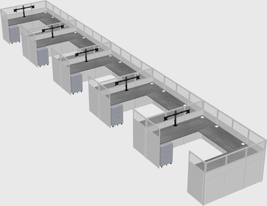 U-shaped cubicle