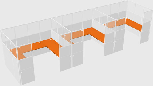 U-shaped cubicle