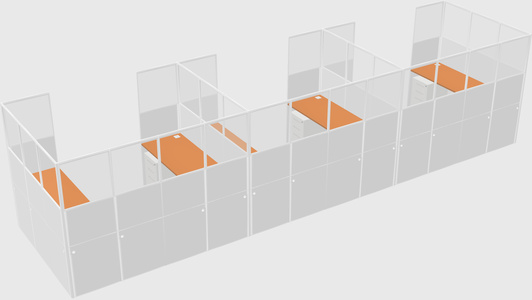 U-shaped cubicle