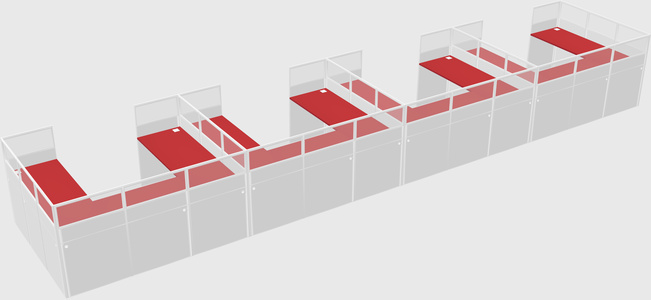 U-shaped cubicle