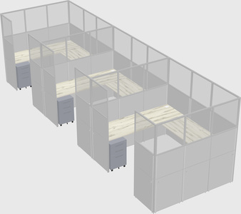U-shaped cubicle