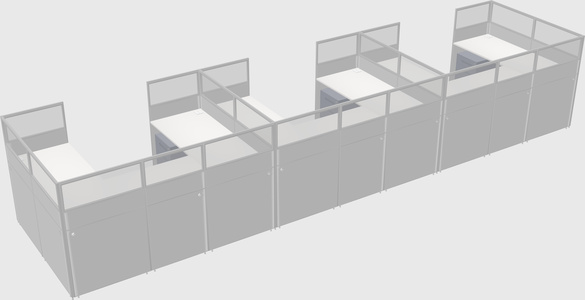 Cabine en u