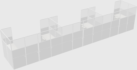 U-shaped cubicle