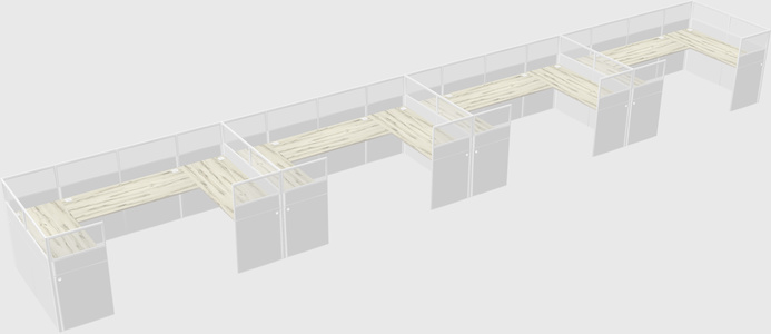 U-shaped cubicle