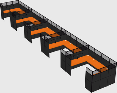 U-shaped cubicle