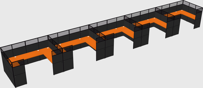 U-shaped cubicle